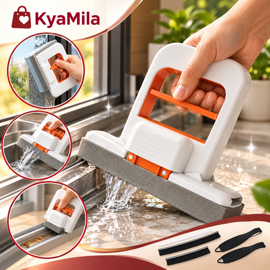 Mini Foldable Sponge Mop, Self-Squeeze Desktop Mop for Small Spaces, Wet & Dry Portable Cleaning Tool for Kitchen Countertops