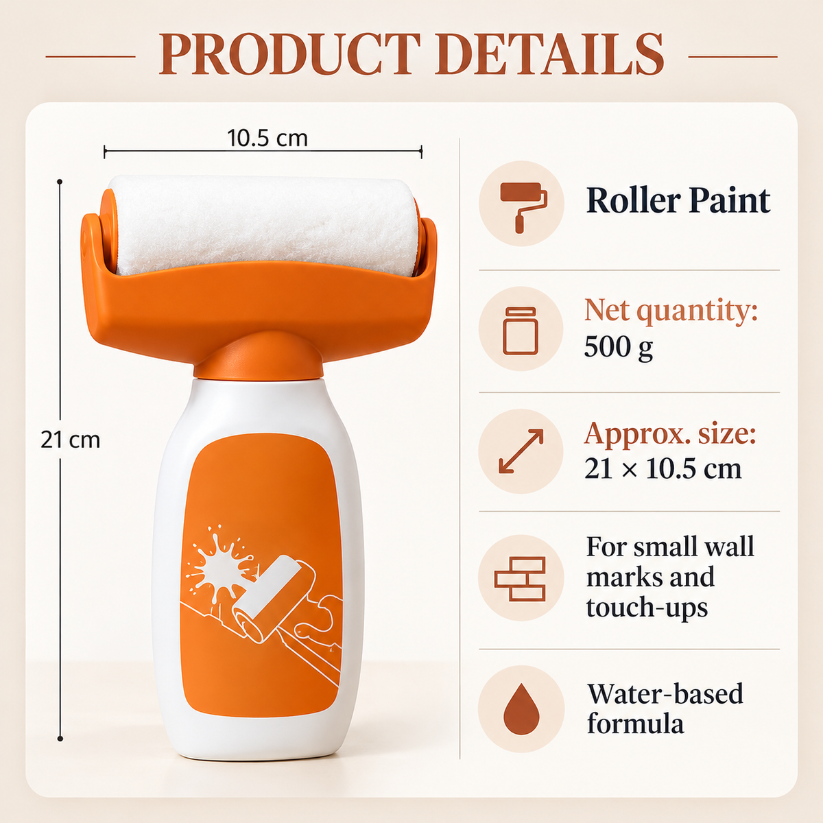 Wall Repair Roller Brush with Repair Paste