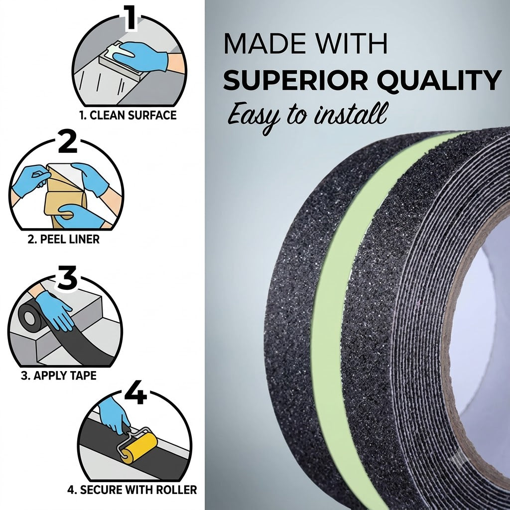 Anti-Slip Glow-in-the-Dark Tape – 5 Metres